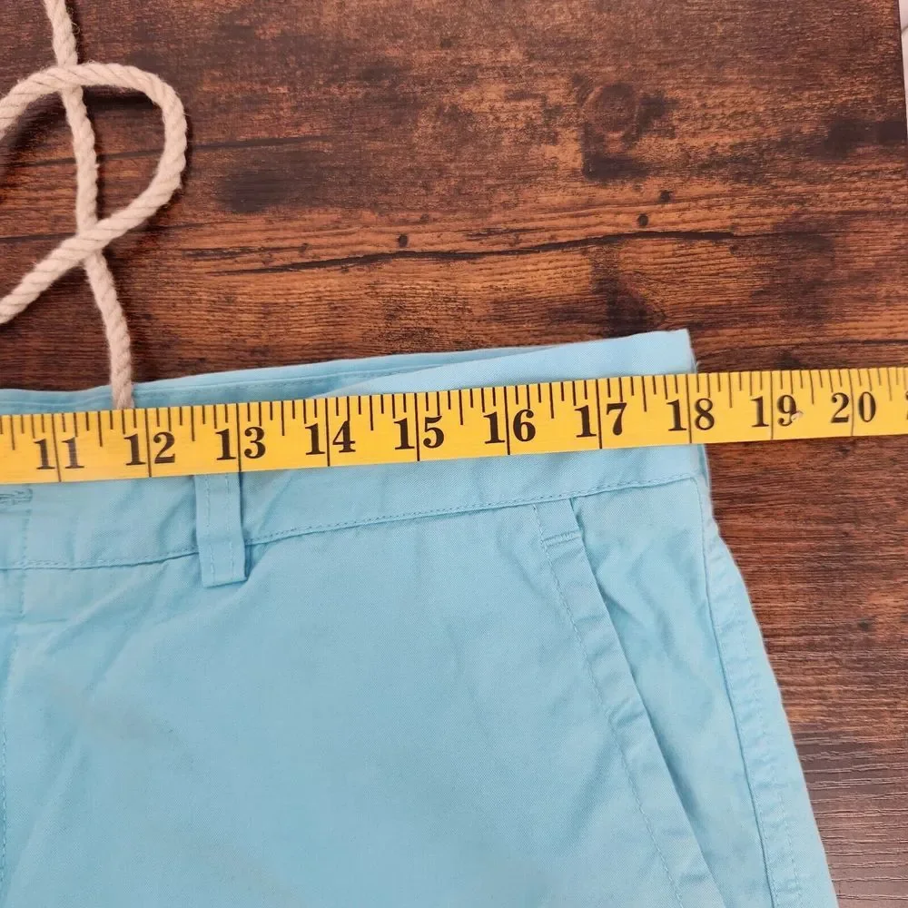 Polo Ralph Lauren Swimwear Boardshorts Light Blue Wood Button Rope Drawstring 34